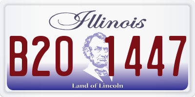 IL license plate B201447