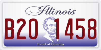 IL license plate B201458