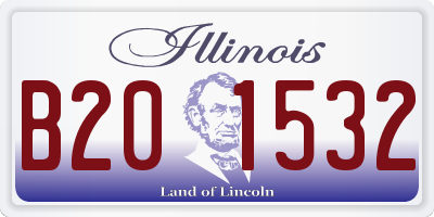IL license plate B201532