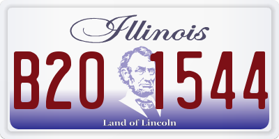 IL license plate B201544