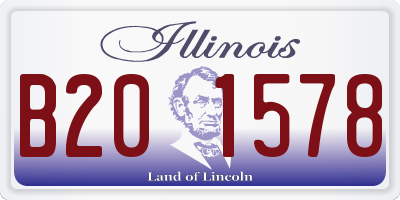 IL license plate B201578