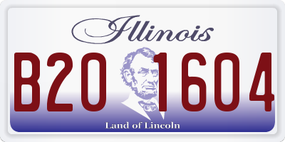 IL license plate B201604