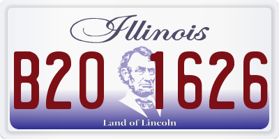 IL license plate B201626