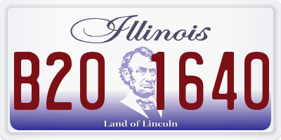 IL license plate B201640