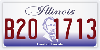IL license plate B201713