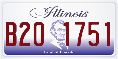 IL license plate B201751
