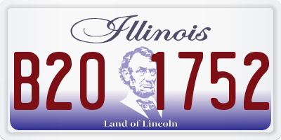 IL license plate B201752