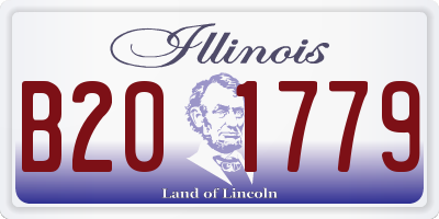 IL license plate B201779