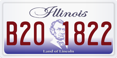 IL license plate B201822