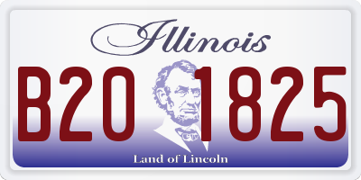 IL license plate B201825