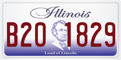 IL license plate B201829
