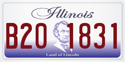 IL license plate B201831