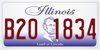 IL license plate B201834