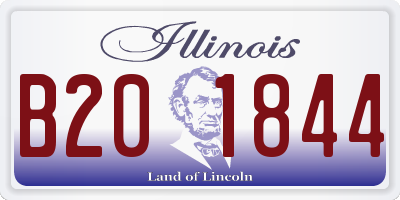 IL license plate B201844
