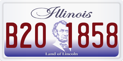 IL license plate B201858