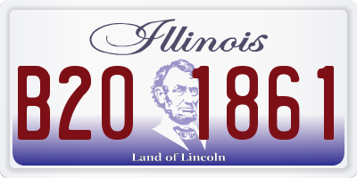 IL license plate B201861