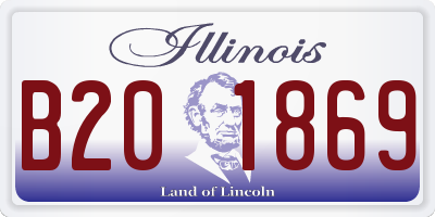 IL license plate B201869