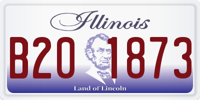 IL license plate B201873