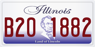IL license plate B201882