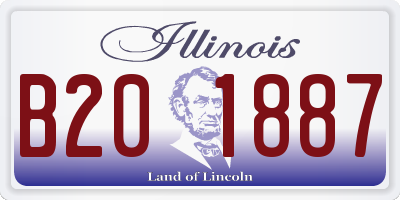 IL license plate B201887