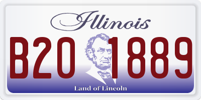 IL license plate B201889