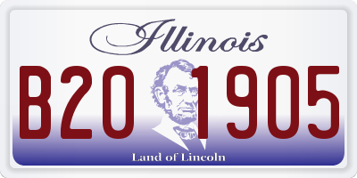 IL license plate B201905
