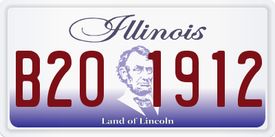 IL license plate B201912