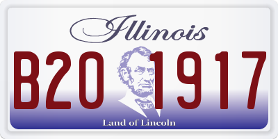 IL license plate B201917