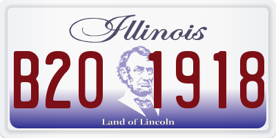 IL license plate B201918