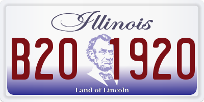 IL license plate B201920