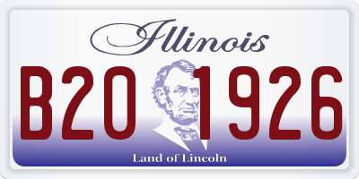 IL license plate B201926