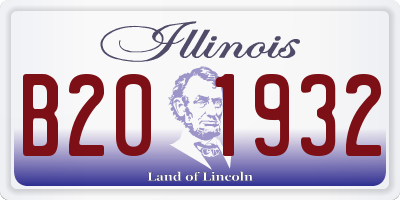 IL license plate B201932