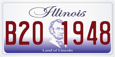 IL license plate B201948