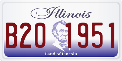 IL license plate B201951