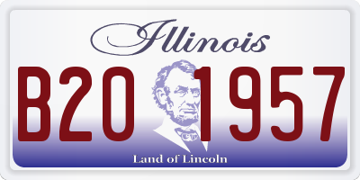 IL license plate B201957