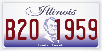 IL license plate B201959