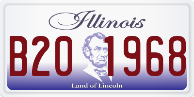 IL license plate B201968