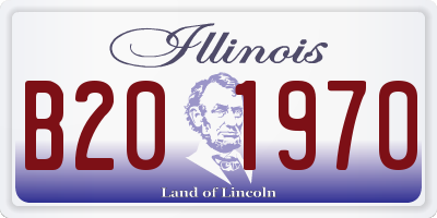 IL license plate B201970