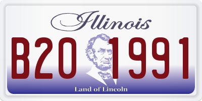 IL license plate B201991