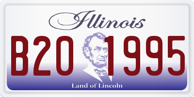 IL license plate B201995