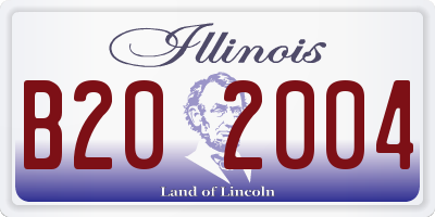 IL license plate B202004
