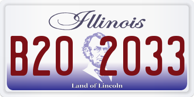 IL license plate B202033