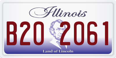 IL license plate B202061