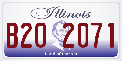 IL license plate B202071