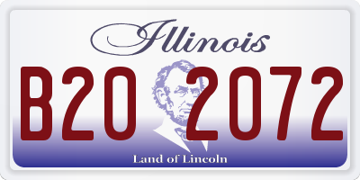 IL license plate B202072