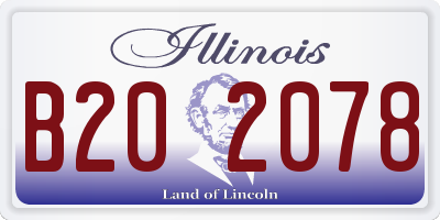 IL license plate B202078