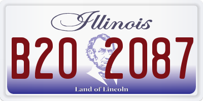 IL license plate B202087
