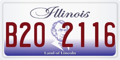 IL license plate B202116