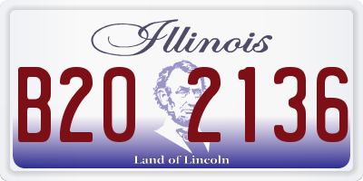 IL license plate B202136