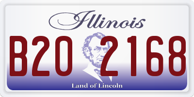 IL license plate B202168